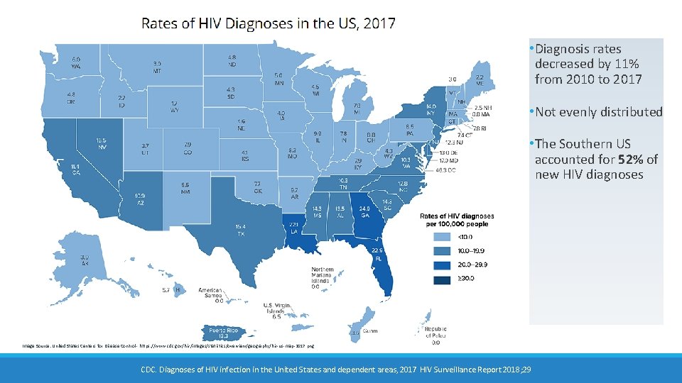• Diagnosis rates decreased by 11% from 2010 to 2017 • Not evenly • Diagnosis rates decreased by 11% from 2010 to 2017 • Not evenly