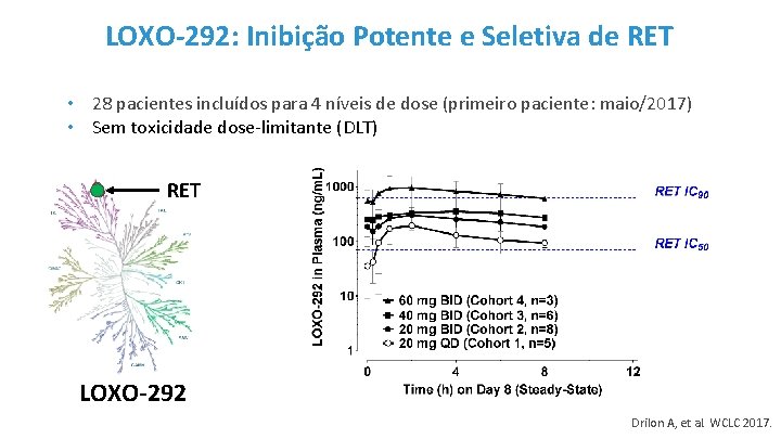 LOXO-292: Inibição Potente e Seletiva de RET • 28 pacientes incluídos para 4 níveis