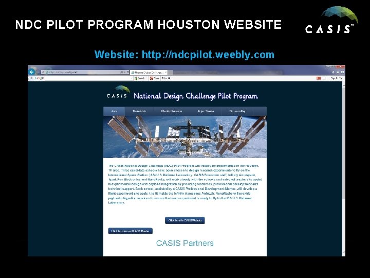 NDC PILOT PROGRAM HOUSTON WEBSITE Website: http: //ndcpilot. weebly. com 