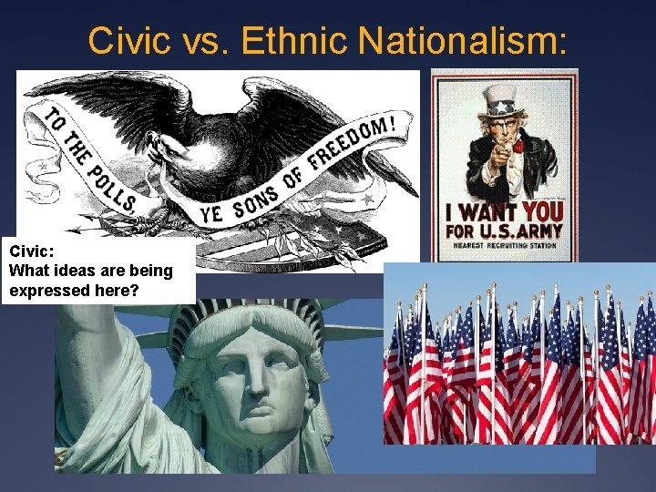 Civic vs. Ethnic Nationalism: Civic: What ideas are being expressed here? 