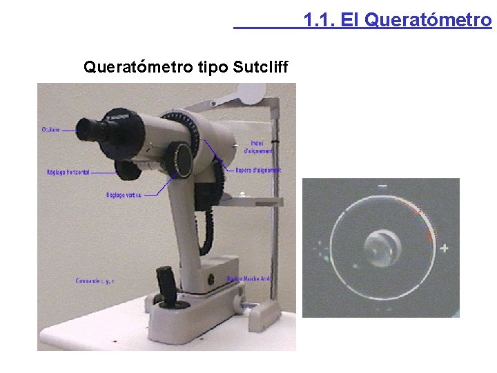 1. 1. El Queratómetro tipo Sutcliff 1. 1. El Queratómetro tipo Sutcliff