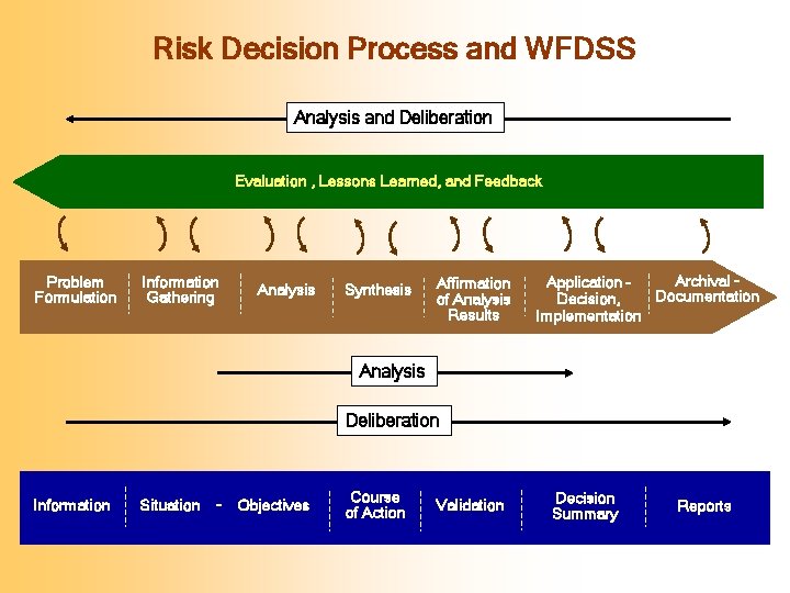 Risk Decision Process and WFDSS Analysis and Deliberation Evaluation , Lessons Learned, and Feedback