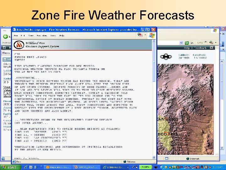 Zone Fire Weather Forecasts 