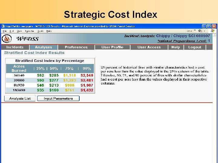 Strategic Cost Index 
