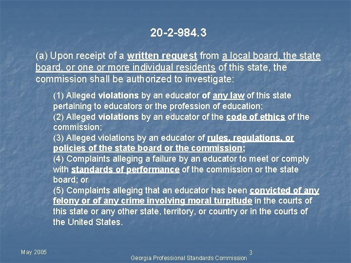 20 -2 -984. 3 (a) Upon receipt of a written request from a local