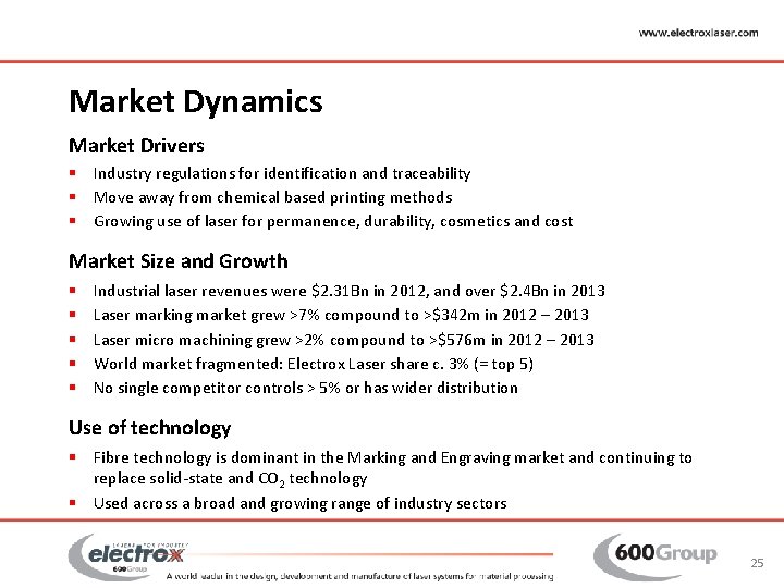 Market Dynamics Market Drivers § Industry regulations for identification and traceability § Move away Market Dynamics Market Drivers § Industry regulations for identification and traceability § Move away