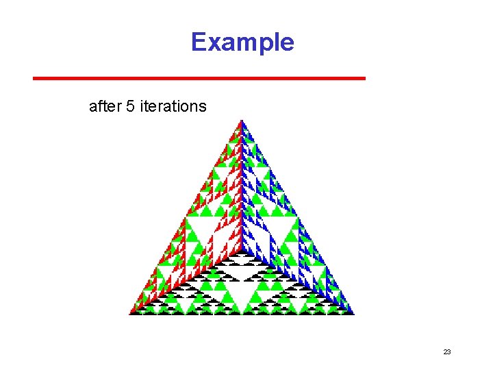 Example after 5 iterations 23 