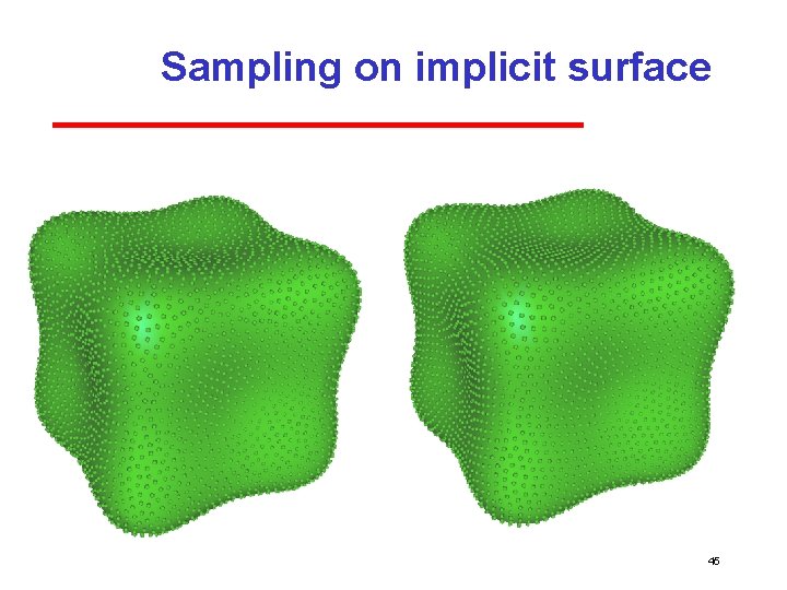 Sampling on implicit surface 45 