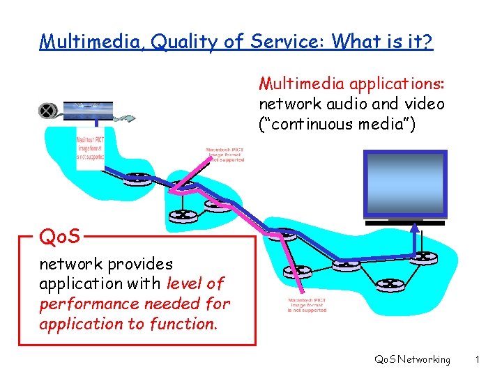 Multimedia, Quality of Service: What is it? Multimedia applications: network audio and video (“continuous