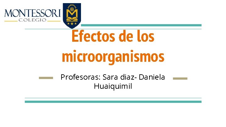 Efectos de los microorganismos Profesoras: Sara diaz- Daniela Huaiquimil Efectos de los microorganismos Profesoras: Sara diaz- Daniela Huaiquimil