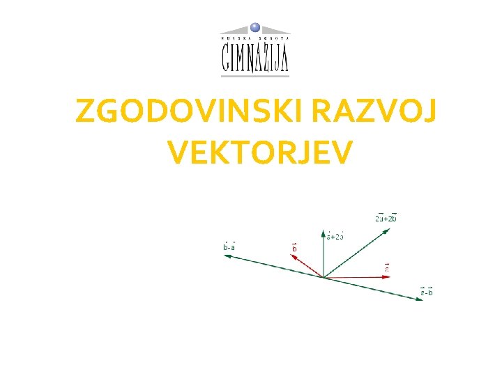 ZGODOVINSKI RAZVOJ VEKTORJEV 