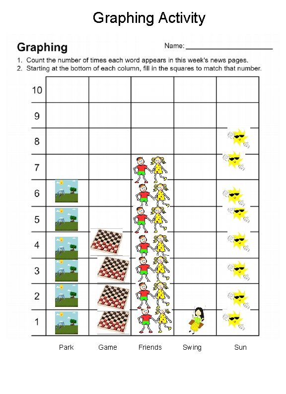 Graphing Activity Park Game Friends Swing Sun 