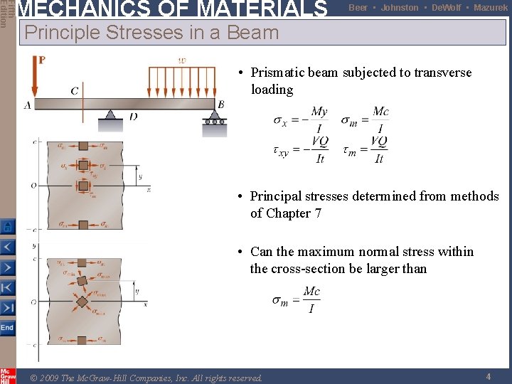 Fifth Edition MECHANICS OF MATERIALS Beer • Johnston • De. Wolf • Mazurek Principle Fifth Edition MECHANICS OF MATERIALS Beer • Johnston • De. Wolf • Mazurek Principle