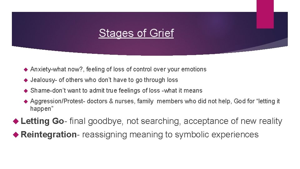 Stages of Grief Anxiety-what now? , feeling of loss of control over your emotions