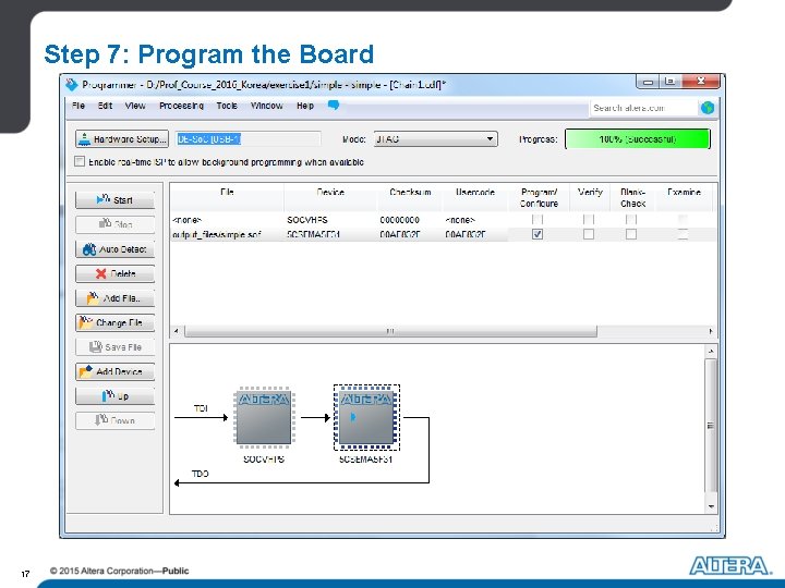 Step 7: Program the Board 17 