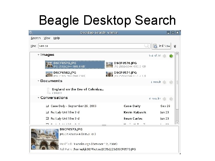 Beagle Desktop Search 