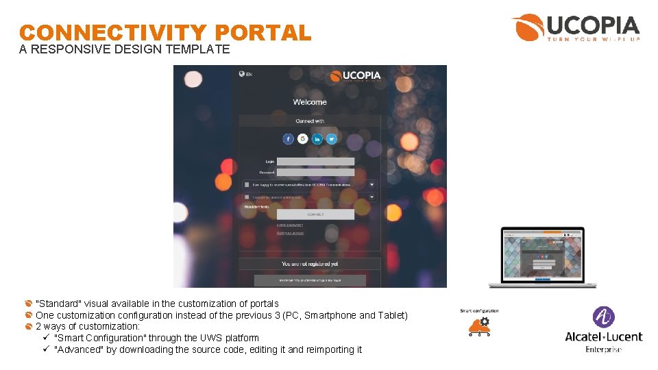 CONNECTIVITY PORTAL A RESPONSIVE DESIGN TEMPLATE "Standard" visual available in the customization of portals