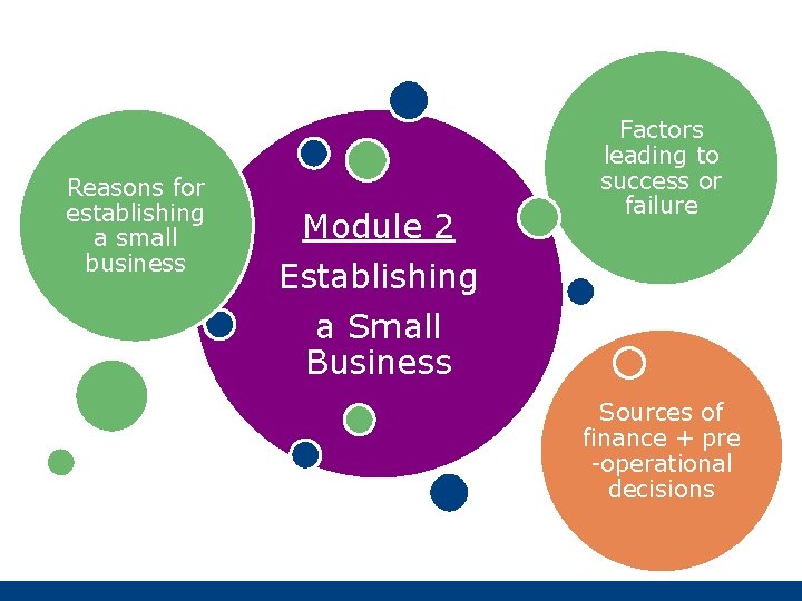 Reasons for establishing a small business Module 2 Establishing a Small Business Factors leading