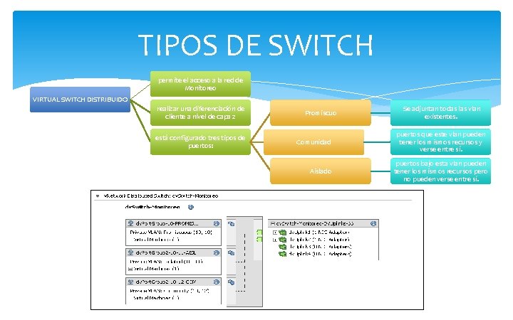 TIPOS DE SWITCH permite el acceso a la red de se maneja a nivel TIPOS DE SWITCH permite el acceso a la red de se maneja a nivel