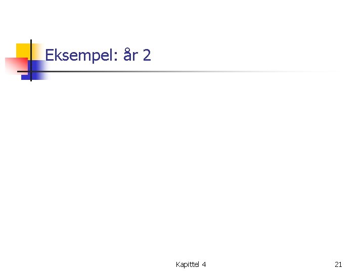 Eksempel: år 2 Kapittel 4 21 