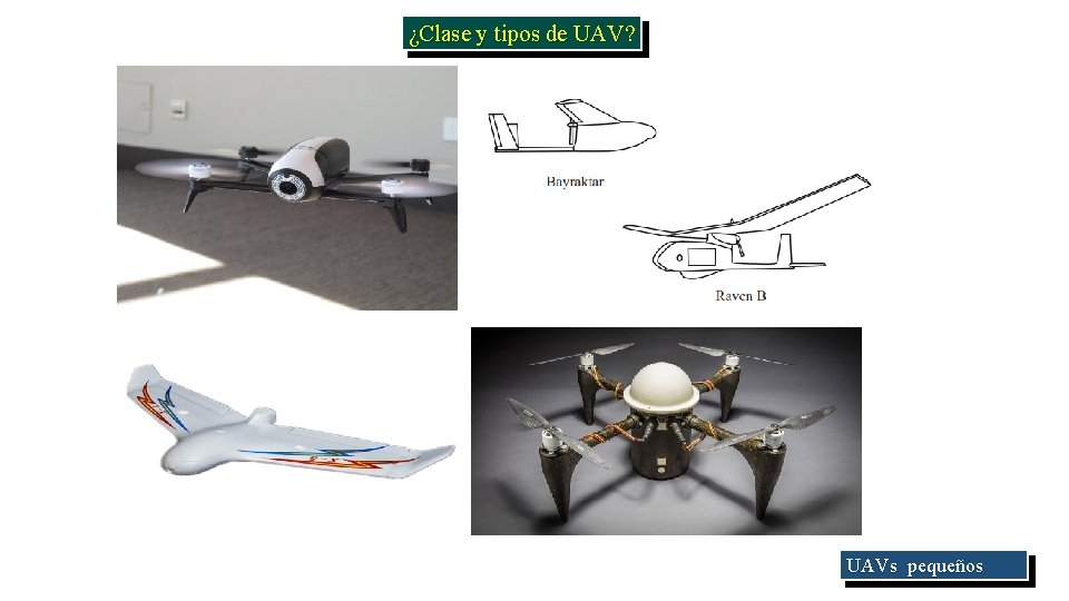 ¿Clase y tipos de UAV? UAVs pequeños 