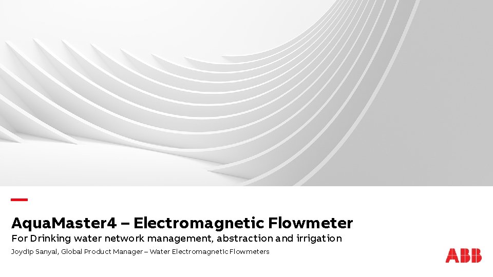 Aqua. Master 4 – Electromagnetic Flowmeter For Drinking water network management, abstraction and irrigation