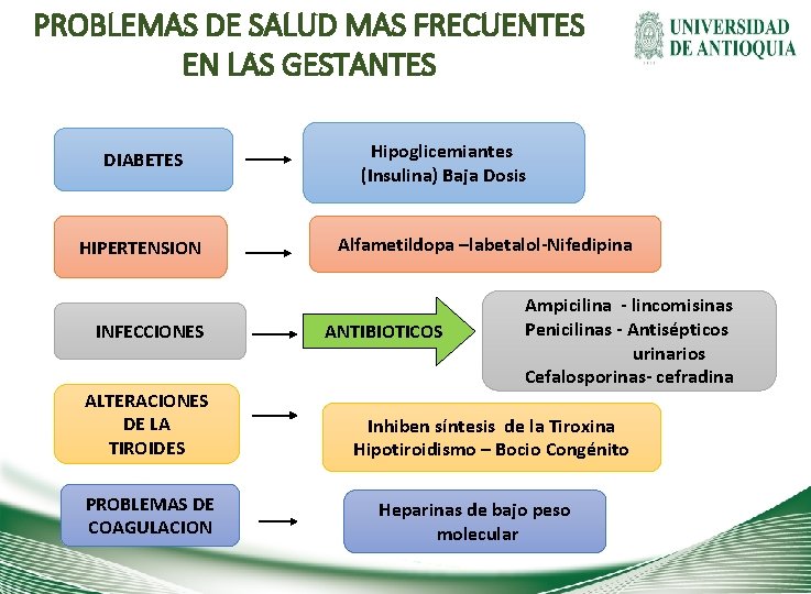 PROBLEMAS DE SALUD MAS FRECUENTES EN LAS GESTANTES DIABETES HIPERTENSION INFECCIONES ALTERACIONES DE LA