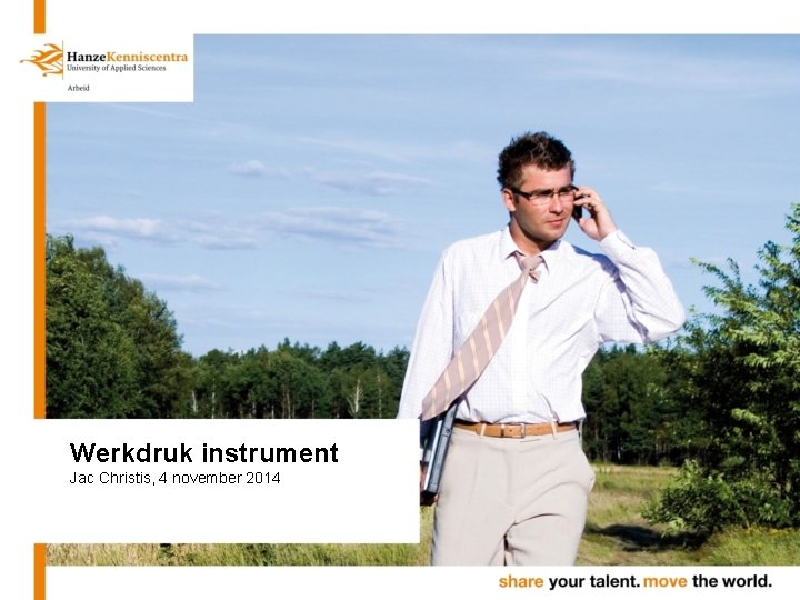 Werkdruk instrument Jac Christis, 4 november 2014 