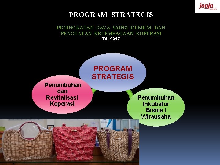 PROGRAM STRATEGIS PENINGKATAN DAYA SAING KUMKM DAN PENGUATAN KELEMBAGAAN KOPERASI TA. 2017 PROGRAM STRATEGIS