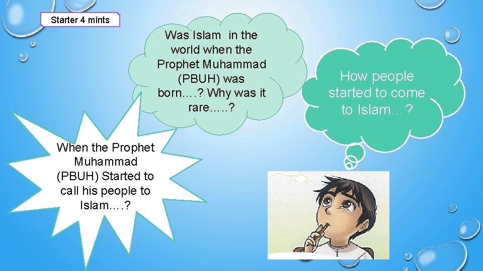 Starter 4 mints Was Islam in the world when the Prophet Muhammad (PBUH) was