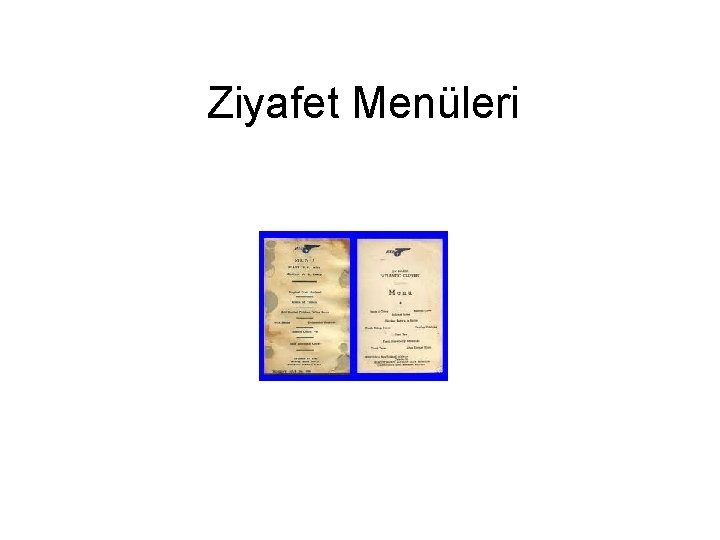 Ziyafet Menüleri 