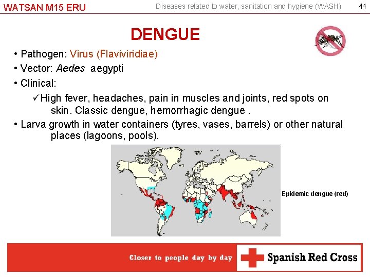 WATSAN M 15 ERU Diseases related to water, sanitation and hygiene (WASH) DENGUE •