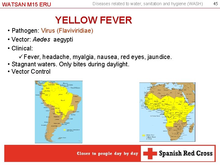 WATSAN M 15 ERU Diseases related to water, sanitation and hygiene (WASH) YELLOW FEVER