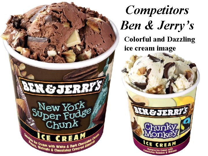 Competitors Ben & Jerry’s Colorful and Dazzling ice cream image 