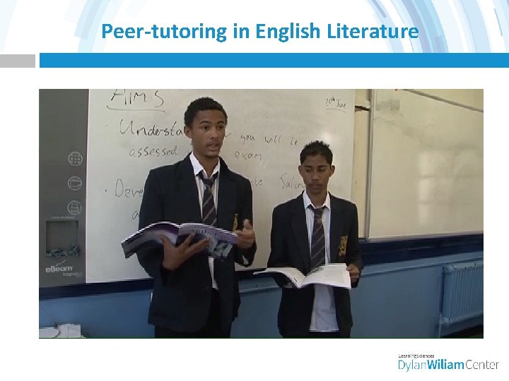 Peer-tutoring in English Literature 