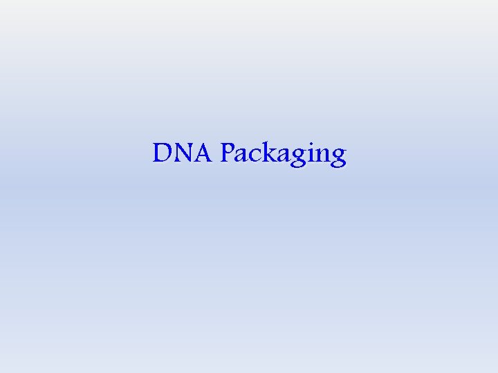 DNA Packaging 