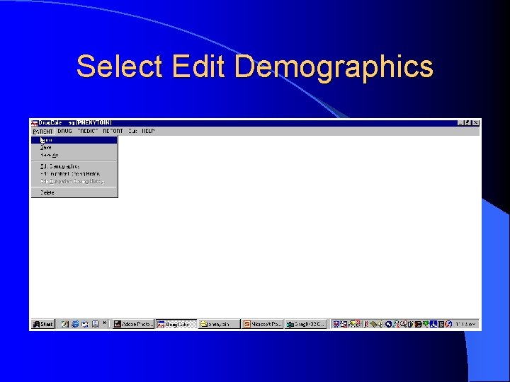 Select Edit Demographics 