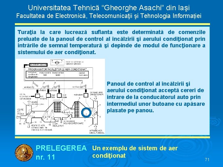 Universitatea Tehnică “Gheorghe Asachi” din Iaşi Facultatea de Electronică, Telecomunicaţii şi Tehnologia Informaţiei Turaţia