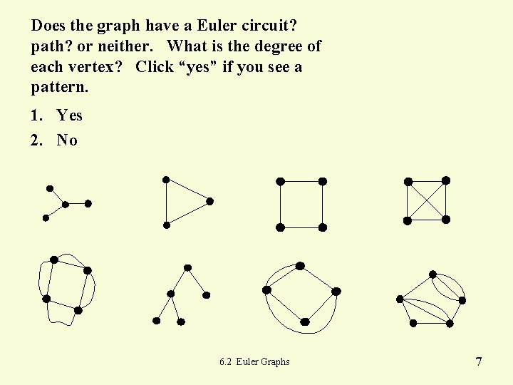 Does the graph have a Euler circuit? path? or neither. What is the degree Does the graph have a Euler circuit? path? or neither. What is the degree