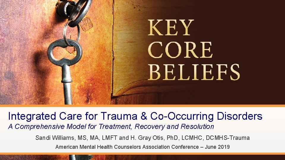 Integrated Care for Trauma & Co-Occurring Disorders A Comprehensive Model for Treatment, Recovery and