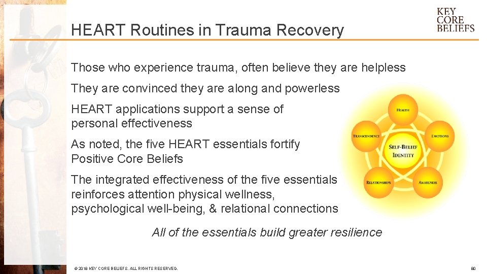 HEART Routines in Trauma Recovery Those who experience trauma, often believe they are helpless