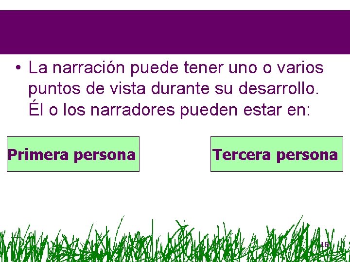  • La narración puede tener uno o varios puntos de vista durante su