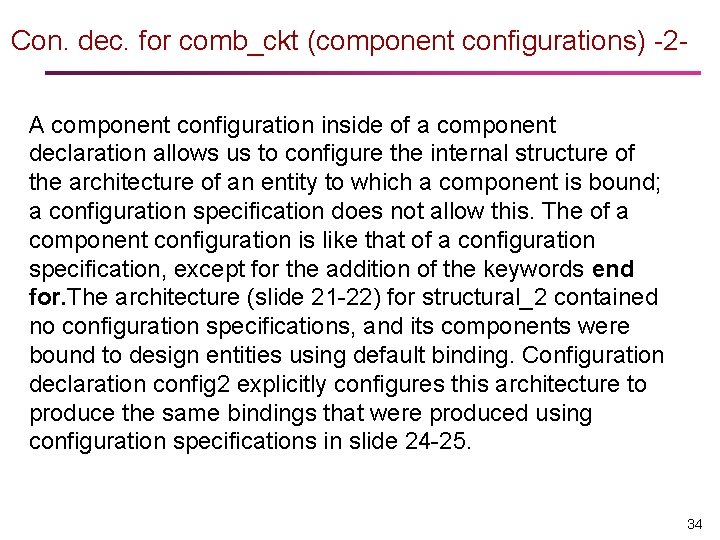 Con. dec. for comb_ckt (component configurations) -2 A component configuration inside of a component