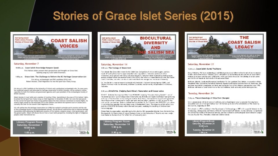 Stories of Grace Islet Series (2015) 