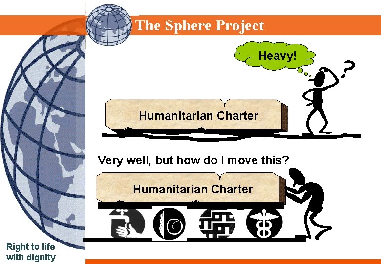 Sphere Project The Sphere Project Heavy! Humanitarian Charter Very well, but how do I