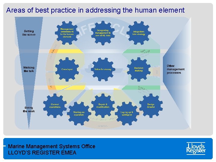 Areas of best practice in addressing the human element Marine Management Systems Office LLOYD’S