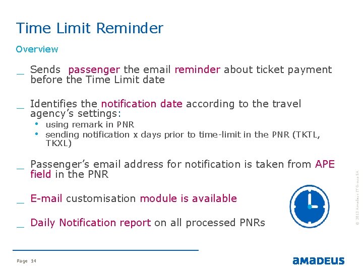 Time Limit Reminder Overview _ Sends passenger the email reminder about ticket payment before Time Limit Reminder Overview _ Sends passenger the email reminder about ticket payment before