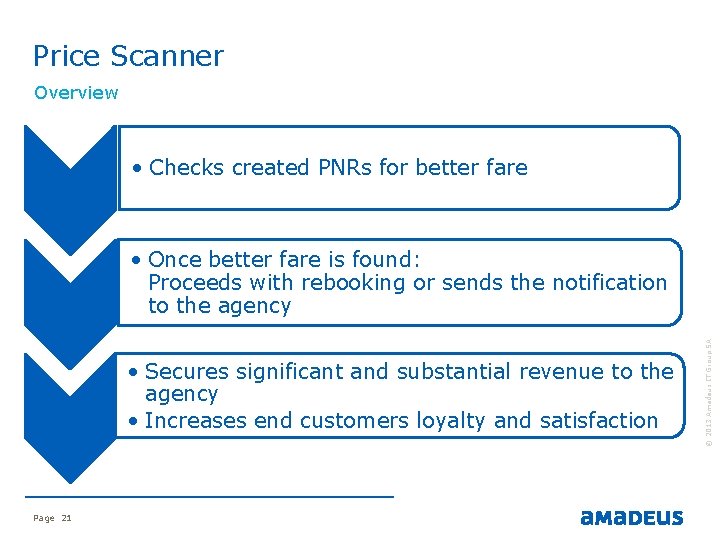 Price Scanner Overview • Checks created PNRs for better fare • Secures significant and Price Scanner Overview • Checks created PNRs for better fare • Secures significant and