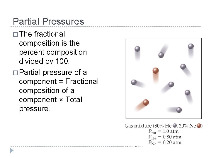 Partial Pressures � The fractional composition is the percent composition divided by 100. �