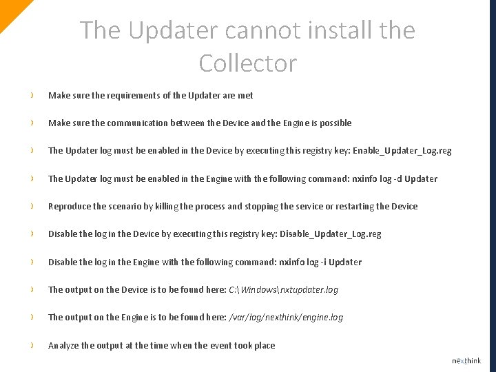 The Updater cannot install the Collector › Make sure the requirements of the Updater